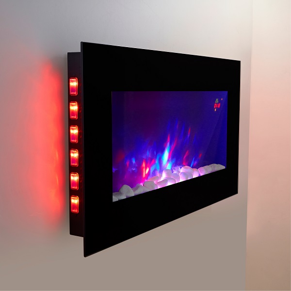 electric fire with lights