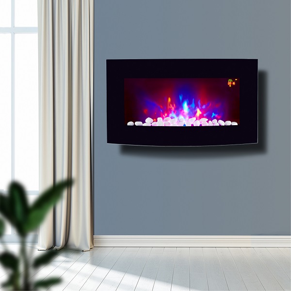 electric wall fires with led lights