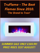 TruFlame White glass Wall Mounted Electric Fires