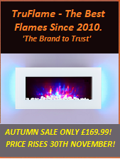 TruFlame White glass Wall Mounted Electric Fires