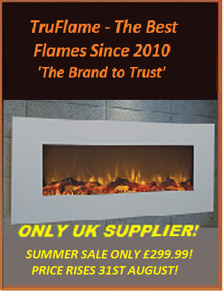 TruFlame Large premium wall mounted electric fire