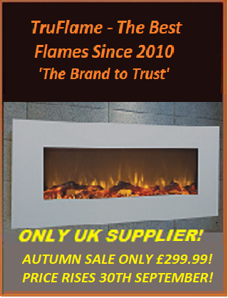 TruFlame Large premium wall mounted electric fire